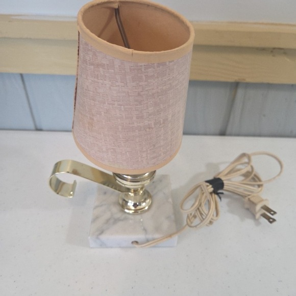 Vintage Italian Marble 3" Base Square Lamp Genie Handle Style 1950s Electric - Picture 6 of 15